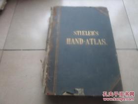 adolf stieler`s hand-atlas (德国出版地图）8开精装 应为民国前后印制