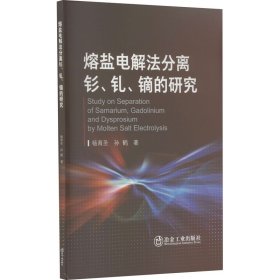 熔盐电解法分离钐、钆、镝的研究 杨育圣,孙鹤 著 新华文轩网络书店 正版图书