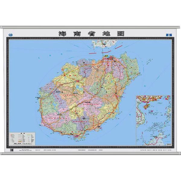 海南省地图挂图（1.5米*1.1米无拼缝专业挂图）