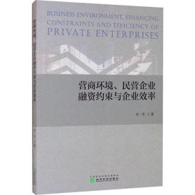 营商环境、民营企业融资约束与企业效率