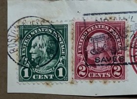 1902年美国历任总统富兰克林、华盛顿邮票剪片（全国包邮）