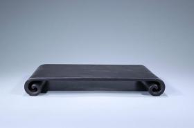 清代 紫檀木雕《书卷式清供香几》