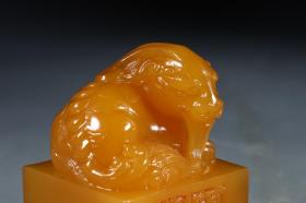 民国,寿山田黄、和田玉印章2件一组