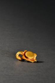 旧藏 纯金龙龟钩