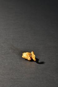 旧藏 纯金龙龟钩