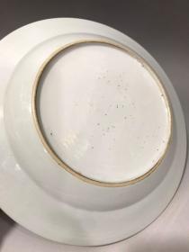 回流粉彩三娘教子盘,