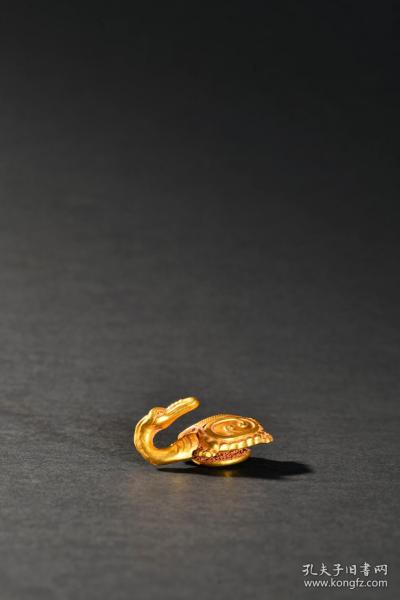 旧藏 纯金龙龟钩