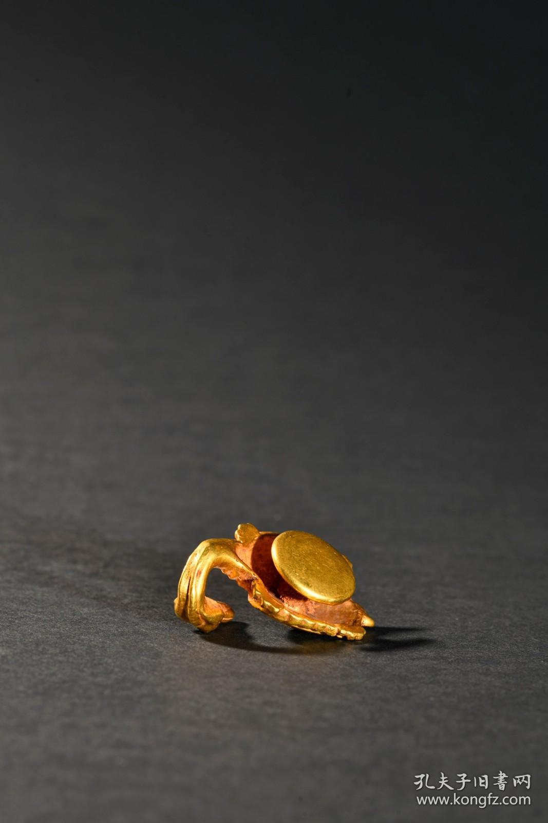 旧藏 纯金龙龟钩