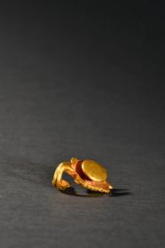 旧藏 纯金龙龟钩