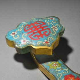 景泰蓝铜胎如意摆件