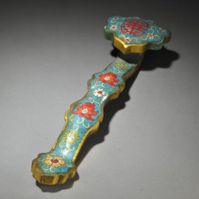 景泰蓝铜胎如意摆件