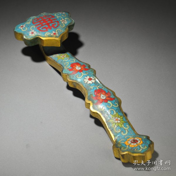 景泰蓝铜胎如意摆件