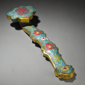 景泰蓝铜胎如意摆件