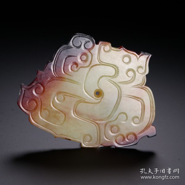 旧藏 高古玉龙纹出戟佩