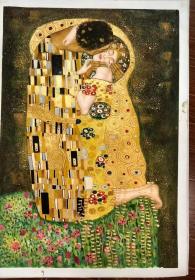 旧藏库存世界著名油画！奥地利画家克里姆手绘油画！保存完整！可藏可赏！90厘米/60厘米
恩斯特·克里姆特（Ernst Klimt ）出生于1864年1月3日，死于1892年12月9日，恩斯特克里姆特是奥地利19世纪的历史画家！