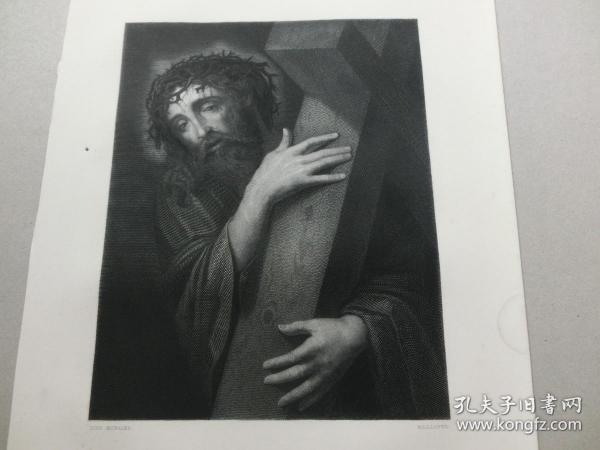 【百元包邮】《瞧，那个人》(ECCE HOMO) 1861年钢版画 源自艺术日志 伦敦文切公司出品  纸张尺寸约32.2×23.4厘米