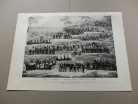 【百元包邮】《自行车比赛大合影》（Gruppenbild der Corsotheilnehmer） 1902年，平版印刷画，纸张尺寸约41×28厘米。