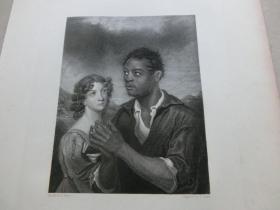 【百元包邮】《非洲王子》（the african prince） 1840年代  钢版画   纸张尺寸约27 × 20.7厘米