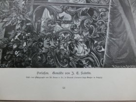 【百元包邮】《忧伤的少女》（Verlassen）1884年，木刻版画， 纸张尺寸约41×28厘米。出自19世纪法国画家，朱尔斯·埃米尔·圣廷（Jules Emile Saintin，1829-1894）绘画作品。
