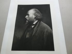 【百元包邮】1885年，铜凹版腐蚀《奥地利最优秀的肖像画家，弗里德瑞秋·冯·莫林的晚年自画像》（SELBSTPORTRAIT），纸张尺寸约38.3×28.7厘米，19世纪杰出的奥地利肖像画家之一，弗里德瑞秋·冯·莫林（Friedrich von Amerling，1803-1887），1835年和1880年间担任宫廷画家