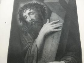 【百元包邮】《瞧，那个人》(ECCE HOMO) 1861年钢版画 源自艺术日志 伦敦文切公司出品  纸张尺寸约32.2×23.4厘米