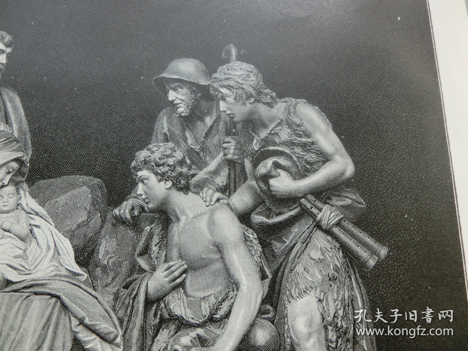 【百元包邮】《诞生》（H Weltrings Krippendarstellung in Pfarrkirche zu Plantlunne) 1890年，木刻版画， 纸张尺寸约41×28厘米。