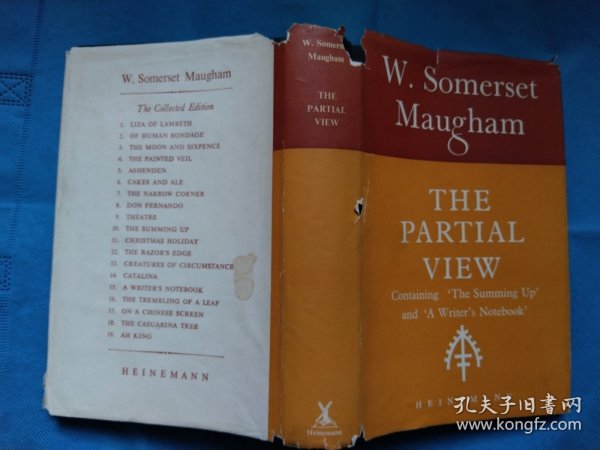 W. Somerset Maugham: The Partial View (The Summing Up + A Writer's Notebook) 毛姆《总结》和《作家笔记》英文原版合本 布面精装本