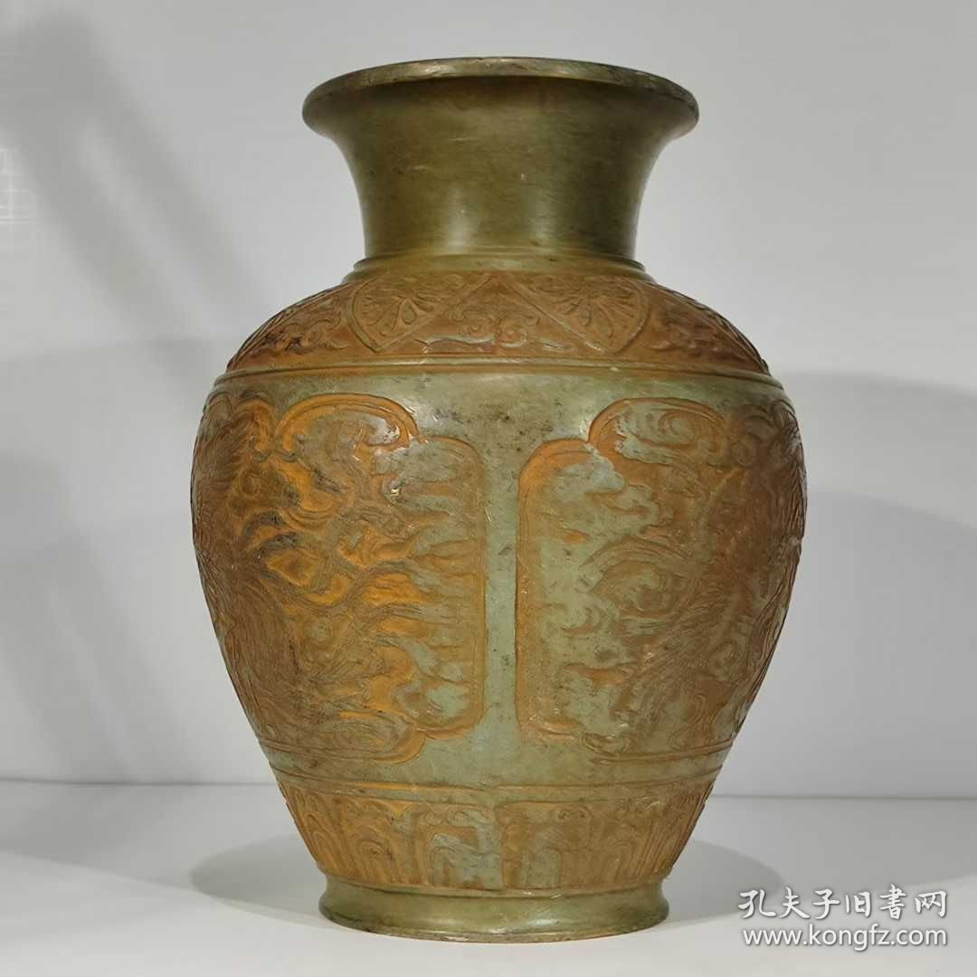 20_回流凤凰花卉铜尊。