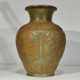 20_回流凤凰花卉铜尊。