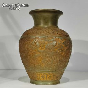 20_回流凤凰花卉铜尊。