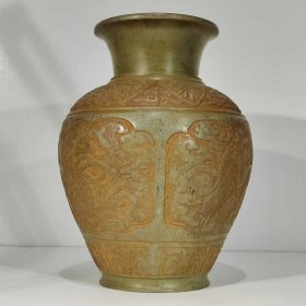 20_回流凤凰花卉铜尊。