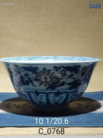 949_全美品顶级珍藏
元青花缠枝莲纹鸳鸯戏水龙纹碗
全品，釉色非常不错收藏佳品