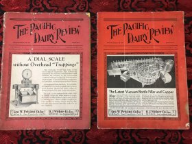 the pacific dairy review太平洋乳业评论  1929年12月1933年2月，民国老杂志两册合售