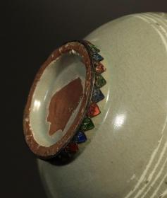 高丽瓷·包银烤蓝·玉壶春瓶