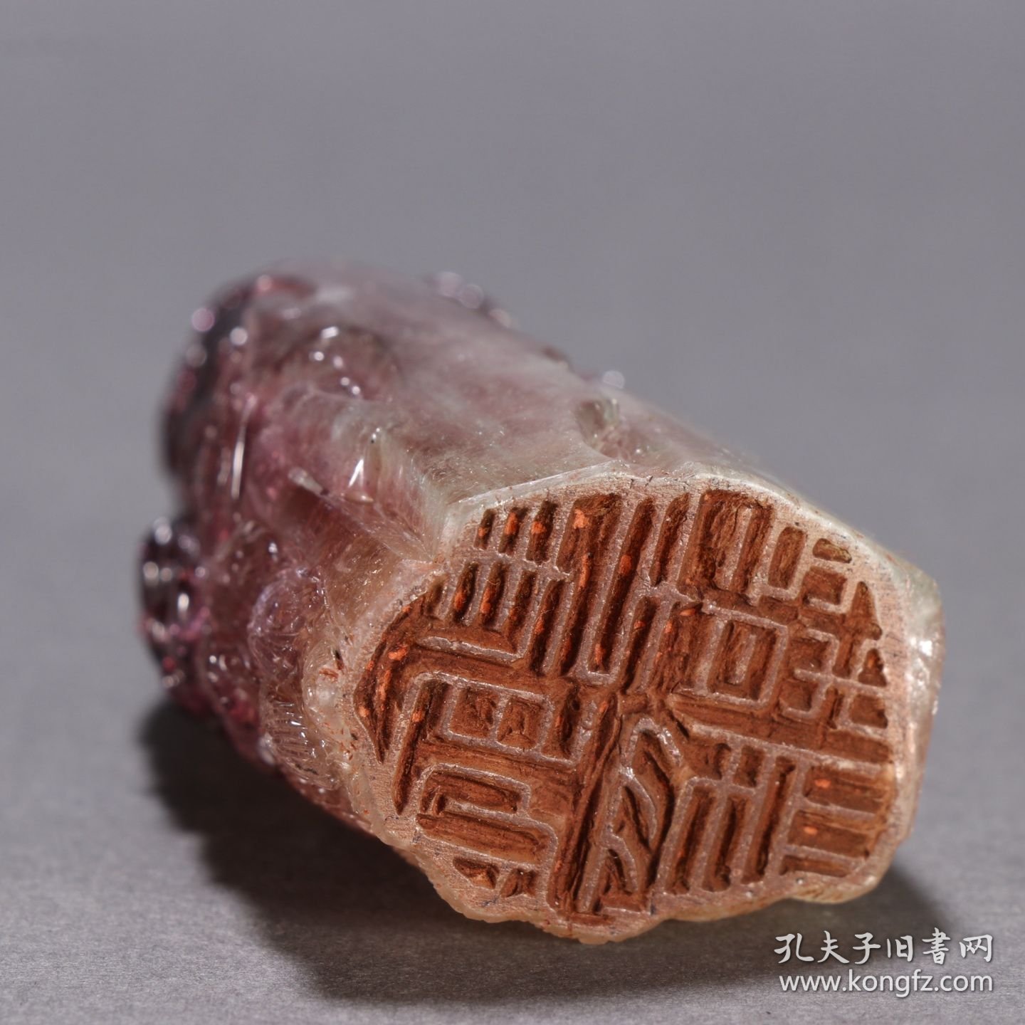 清 碧玺孔雀印章