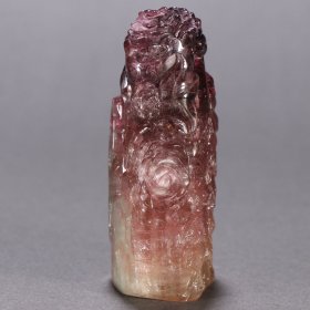 清 碧玺孔雀印章