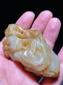 清 和田玉籽料 岁岁平安 小山子 笔搁 摆件 把件