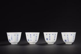 清康熙-斗彩十二花神杯一组