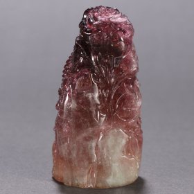 清 碧玺孔雀印章