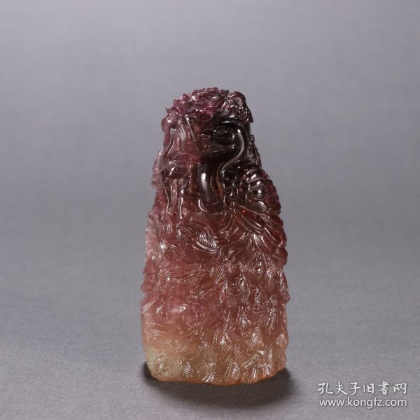 清 碧玺孔雀印章