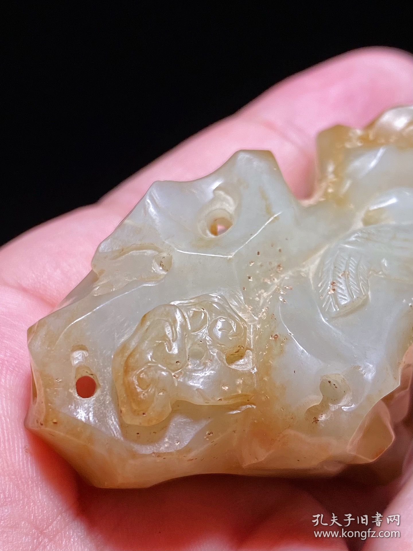 清 和田玉籽料 岁岁平安 小山子 笔搁 摆件 把件