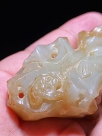 清 和田玉籽料 岁岁平安 小山子 笔搁 摆件 把件