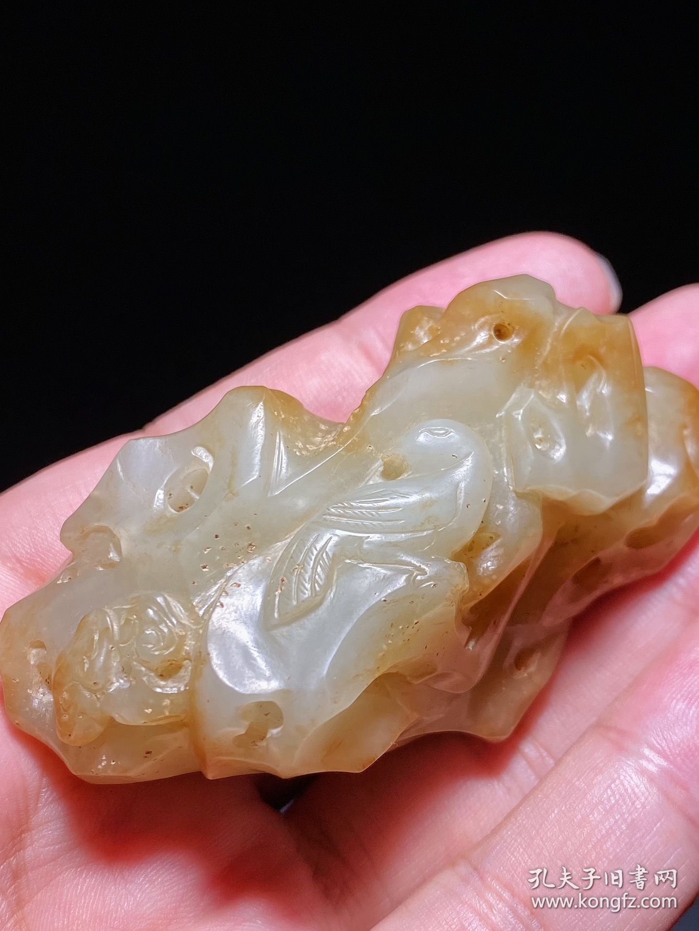 清 和田玉籽料 岁岁平安 小山子 笔搁 摆件 把件