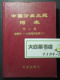 中国分类主题词表 第二卷 主题词——分类号对应表（二）G-L 精装 1版1印（56346)