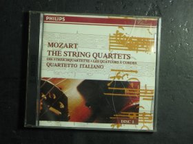 光盘CD2张 MOZART THE STRING QUARTETS DIE STREICHQUARTETTE LES QUATUORS A CORDES QUARTETTO ITALIANO DISC 1 （63293)