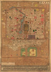 【提供资料信息服务】1914北京地图 老地图58X82厘米  工程纸高清喷绘真迹复制