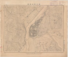 【提供资料信息服务】1947年广元县城厢图 老地图 58X68厘米 防水涂层宣纸高清彩喷复制品