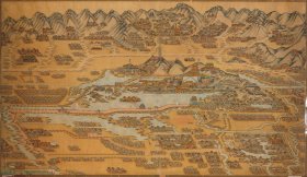 【提供资料信息服务】1888年 北京颐和园八旗兵营图 老地图58X100厘米 宣纸高清彩喷拓本碑贴书画手卷长卷装饰画真迹复制