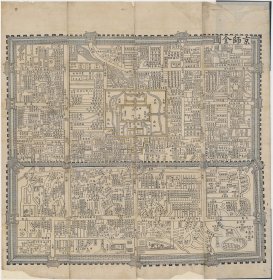 【提供资料信息服务】1750年乾隆京师全图 老地图58X60厘米  工程纸高清喷绘真迹复制