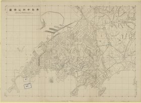 【提供资料信息服务】1937年青岛市街近傍图 老地图 55X75厘米 防水涂层宣纸高清彩喷复制品